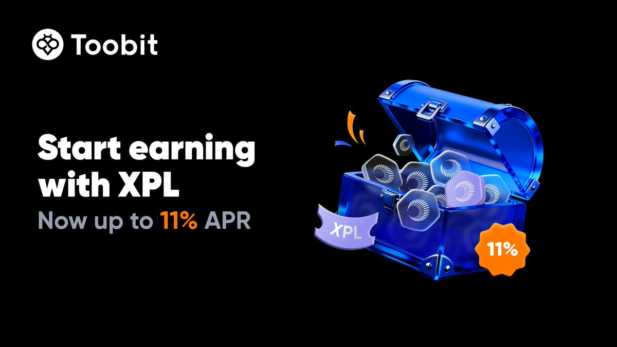 Toobit_official's tweet image. 🚀 Toobit now supports XPL Flexible Earning!
Earn rewards while keeping full flexibility.
⏰ Starts Oct 11, 2025 – 10 AM UTC
🌍 Available for all Toobit users.
🔗 Event Details ： toobit.com/en-US/announce…

👉 Join Now : toobit.com/en-US/earn