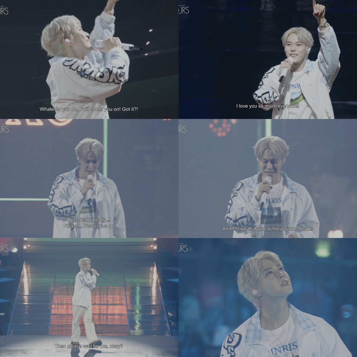 to Czennies

"Whatever you do, I'll cheer you on! Got it? I love you so much everyone! Truly, really, really!!! Please never give up! And I hope you achieve your dreams. Then please wait for me, okay?"

from Doyoung