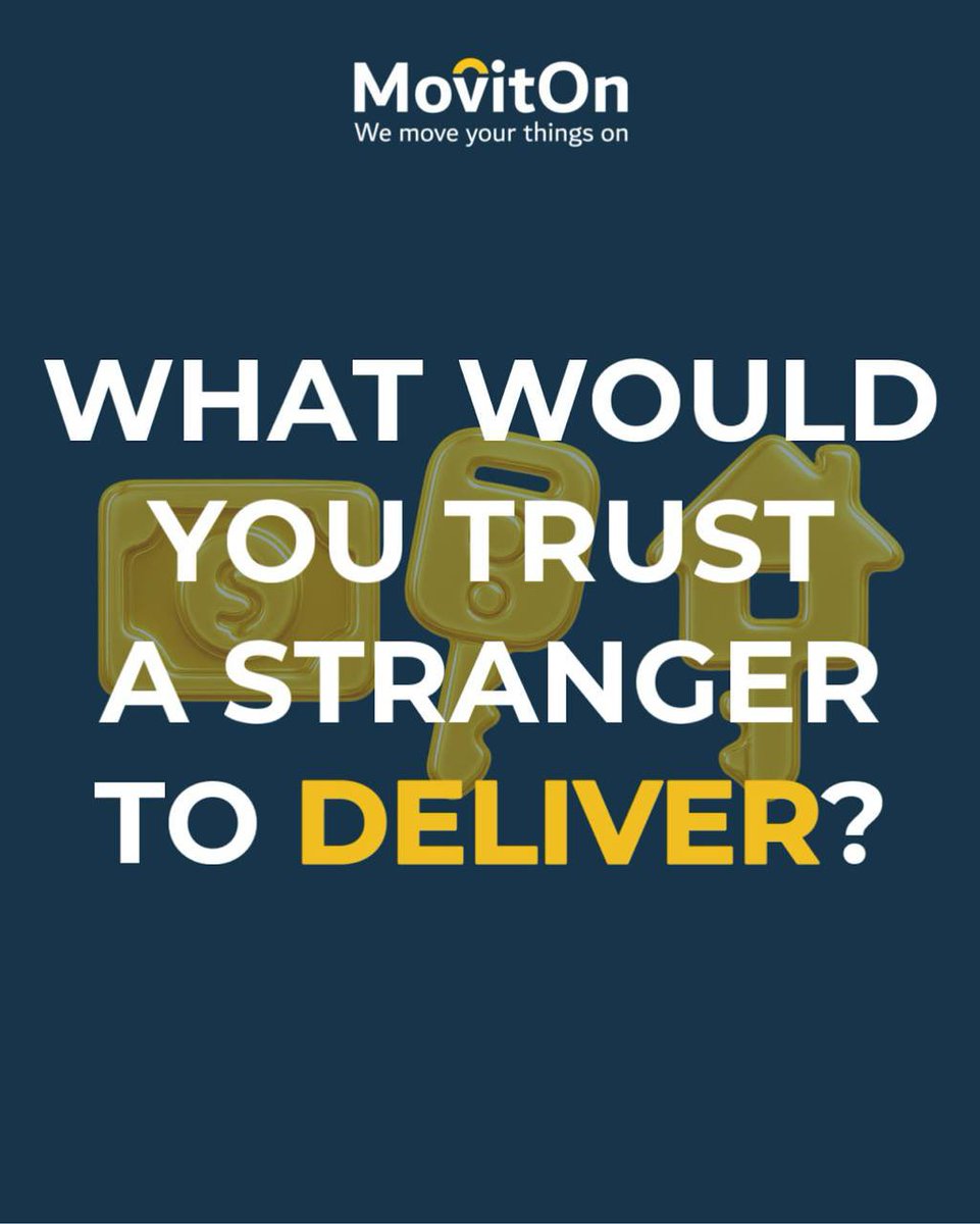 Every delivery starts with trust. From handing over a package… to knowing it will arrive safely on the other side.

Would you trust a stranger with:
* Important documents? 📄
* Car or home keys? 🔑
* Medicine for a loved one? 💊
* Or even cash in an emergency? 💵

At MovitOn, we