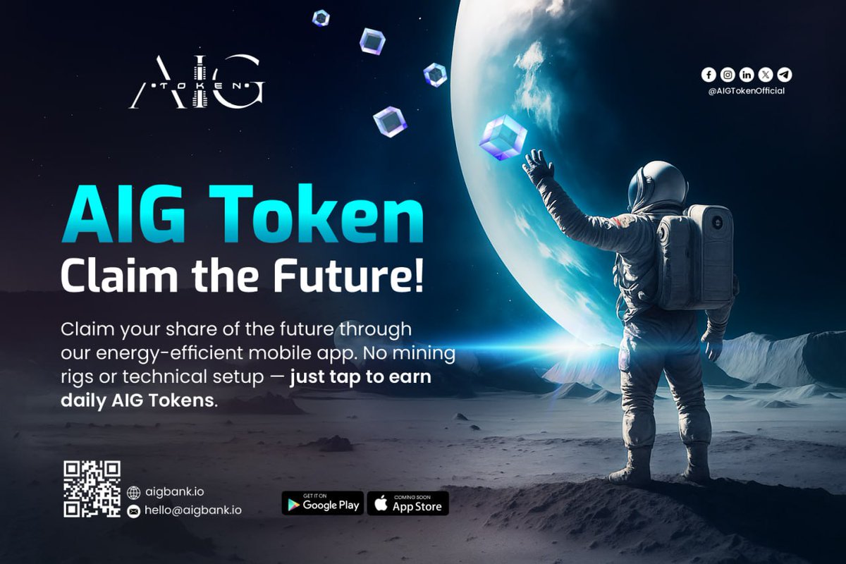 idolarasa100's tweet image. ✨ The future of crypto is here!
With AIG Token, there’s no mining rigs or complicated setups.

Follow us -
👉🏻X 👉🏻Instagram 👉🏻Linkedln 👉🏻 Facebook

Download 👉🏻 Android App and iOS App

Know More 👉🏻 AIG website

#AIGToken #ClaimTheFuture #CryptoMadeEasy #EarnDaily