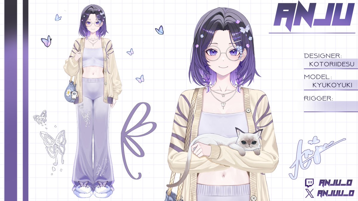 anjuu_o's tweet image. 「ʚɞ 2.0 Ref. Sheet ʚɞ 」

 ꒰Hai hai nice to meet you, my name is Anju your local noob fps player꒱

❀Model design: @/kotoriidesu 
✿Model Art: @/kyukoyuki 
❁Rigger: @/acseldwarf 

≽^•⩊•^≼
❀Art Tag: #drawanju
✿Twitch: twitch.tv/anju_o

⋆˚ʚɞ #Vtuber ⋆˚ʚɞ…