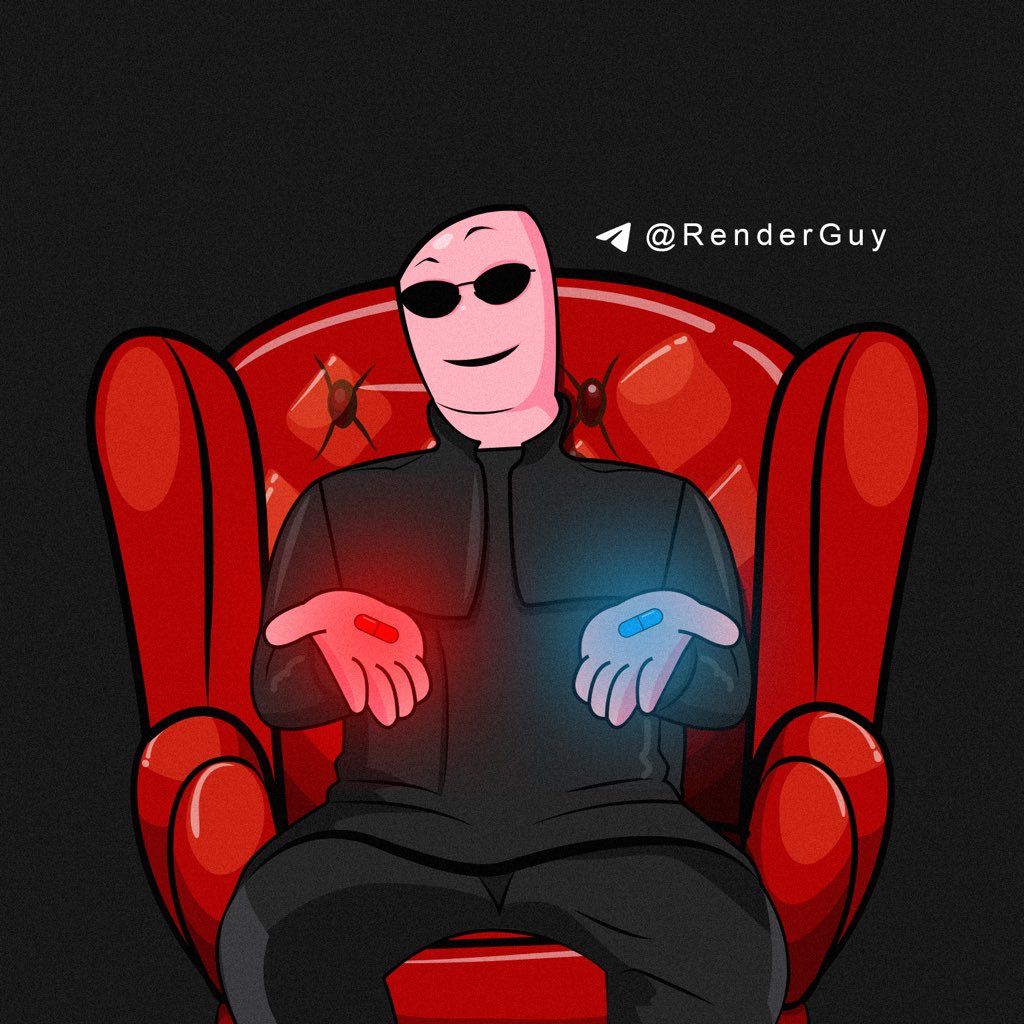 renderguyx's tweet image. The Matrix inspired illustration I made a while back #illustration #DigitalArtist #web3 #web #matrix #morpheus #neo