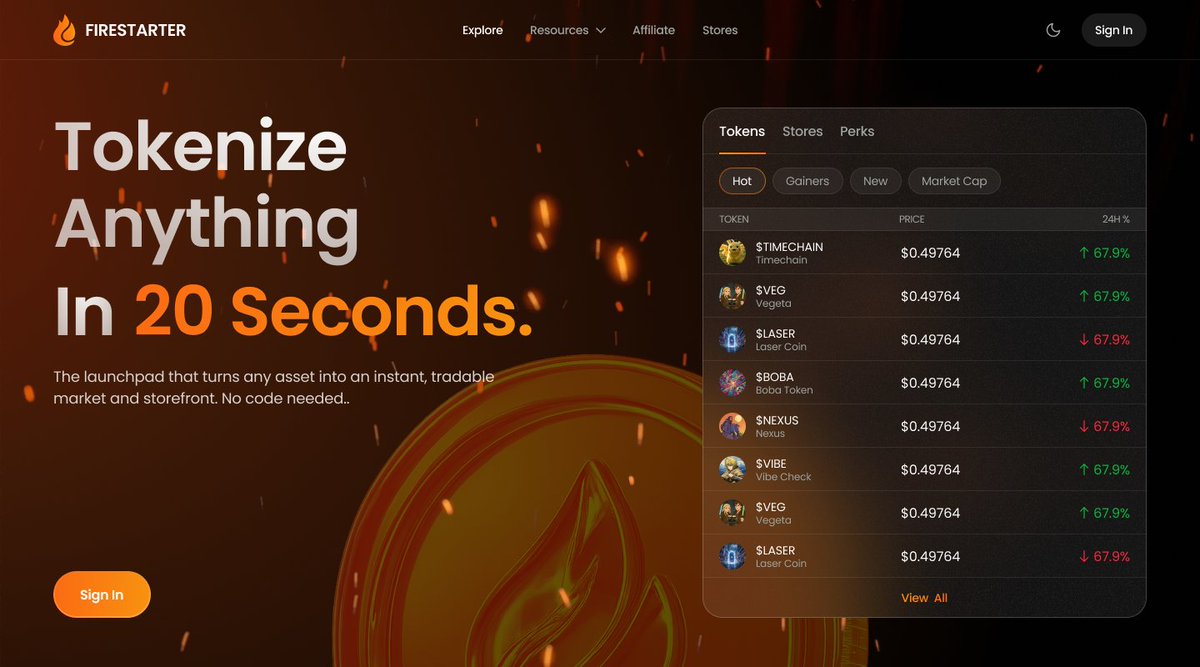 As mentioned a few days ago, I promised both the team and you all that we’d communicate better. So here it is: the <a href="/Firestarter_fun/">Firestarter | Tokenize Anything</a> Q4 2025 – Q3 2026 roadmap (subject to change given macro factors).

🚀 Firestarter Roadmap

Q4 2025 — Foundation Phase
• Creator Storefront —