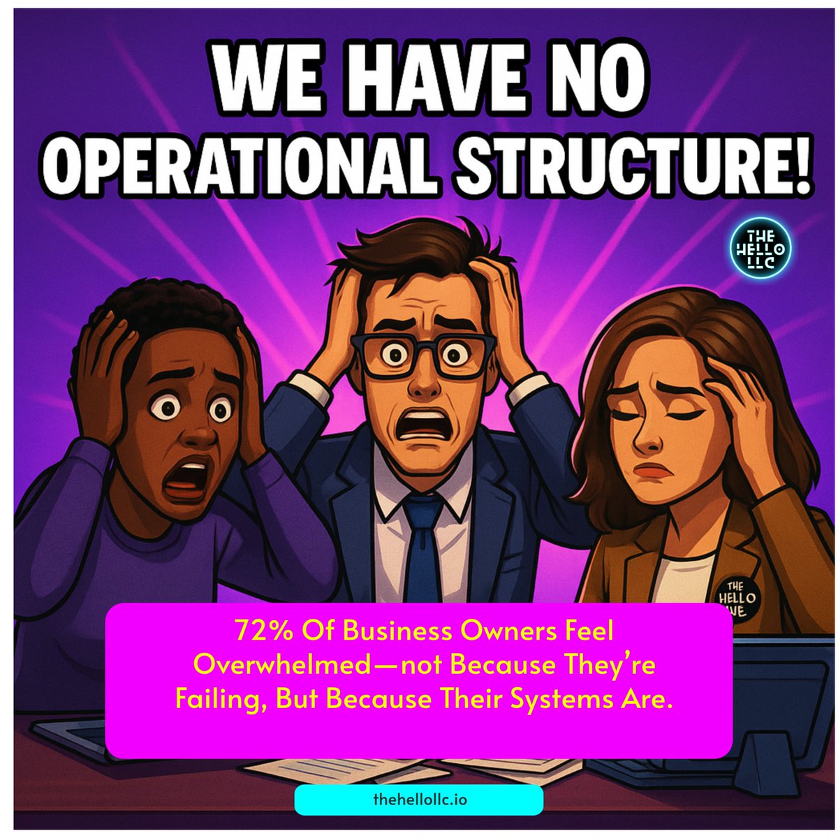 llc_hello's tweet image. .📊 Quote of the Day from The Hello LLC

“72% of business owners feel overwhelmed—not because they’re failing, but because their systems are.

#QuoteOfTheDay #TheHelloLLC #DigitalBackbone #SmartSystems #HelloOperations #FoundationFirst #EntrepreneurLife #OverwhelmToOrder