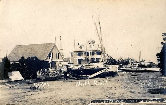keyslibraries's tweet photo. October 11, 1909 – A category 3 hurricane with winds over 100 mph and rainfall of 8.12 inches in five hours struck Key West. https://t.co/CcFi7TYBY6