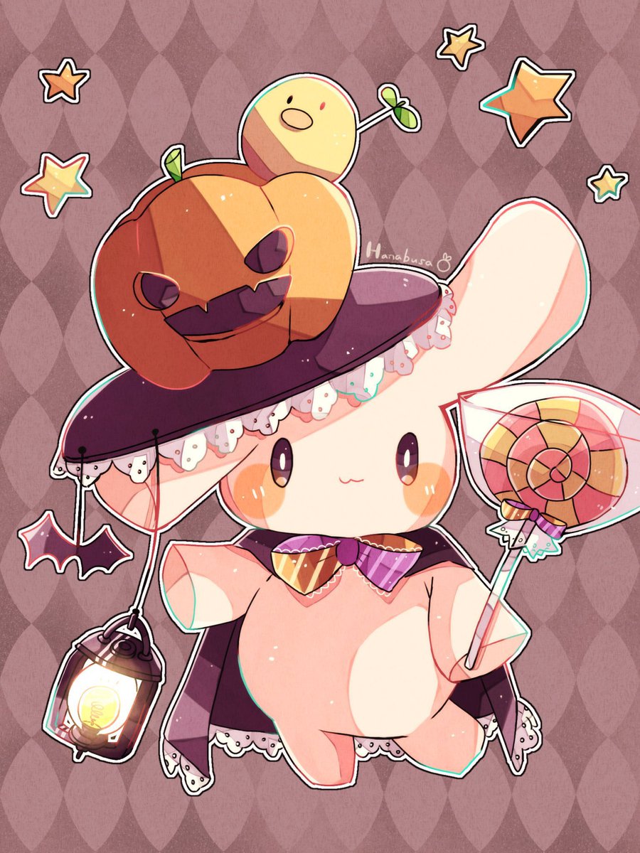 hanabusasousaku's tweet image. ハロウィンうさぎさん再掲２枚