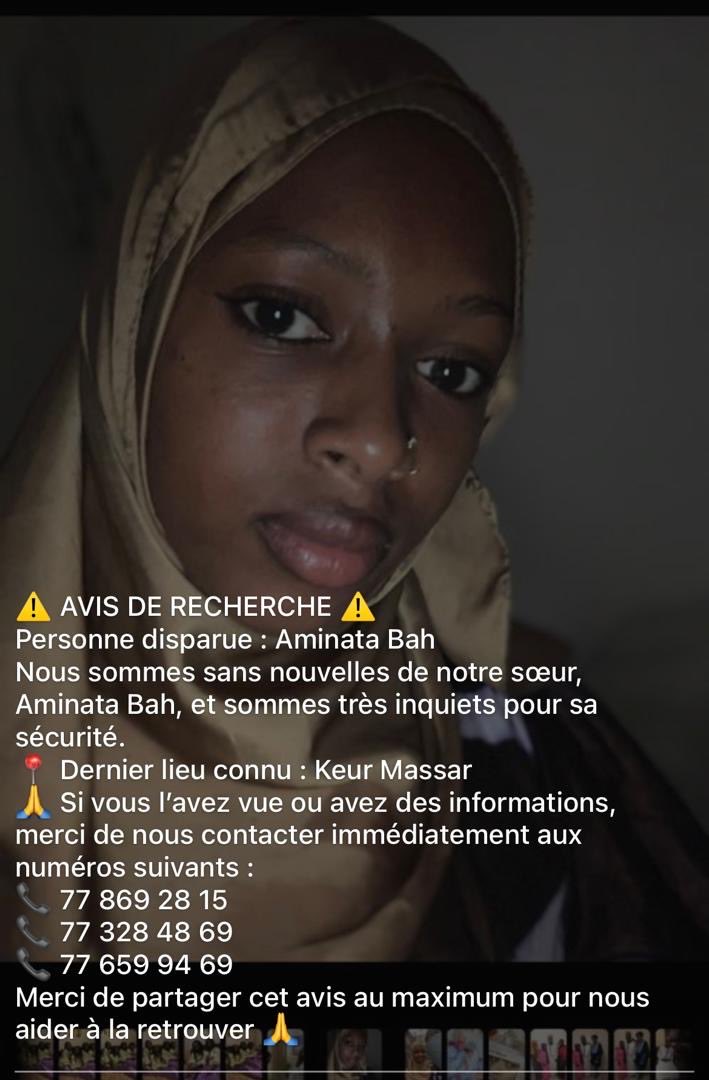 Juju_jacksonner's tweet photo. Bonjour, aidez-nous à la retrouver svp 🙏🏾
 @TontonVert @DiorfallGueye2 @Nabyleu @Noo_IDcard https://t.co/CMYsnkzjZg