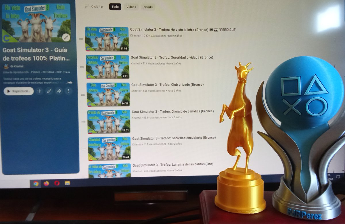 Khamulll's tweet photo. Platino 1490 #GoatSimulator3 🐐🏆
Aparte d hacer el🐐y liar la monumental, os dejo el enlace a mi lista de reproducción con cada uno d los trofeos para que podáis conseguir el platino d uno d los #JuegosDelMes d octubre d #PlayStationPlus 😋
https://t.co/ePItbwJ49i
#PS5 #PS5Share https://t.co/Q6Vl3fC4e6