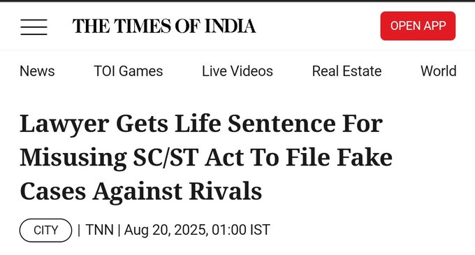 Pseudo_Prophet_'s tweet image. But all is not lost,

There are some cases where Justice is being done, and abusers are being punished for filing Fake SC/ST cases.

Although it is still very rare.

We must keep raising our voices against the fake cases.

Thank you all for your kind attention till the end.🙏