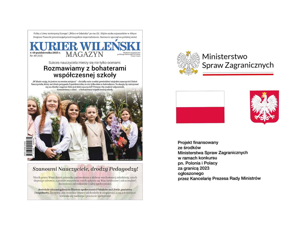 🤓 Magazyn „Kuriera Wileńskiego” w promocyjnej cenie - 3,80 zł jest dostępny na nexto.pl. Możliwe jest wykupienie także prenumeraty miesięcznej (14,25 zł), kwartalnej (42,75 zł), półrocznej (85,50 zł), oraz rocznej (171,00 zł). bit.ly/3xRw4f8