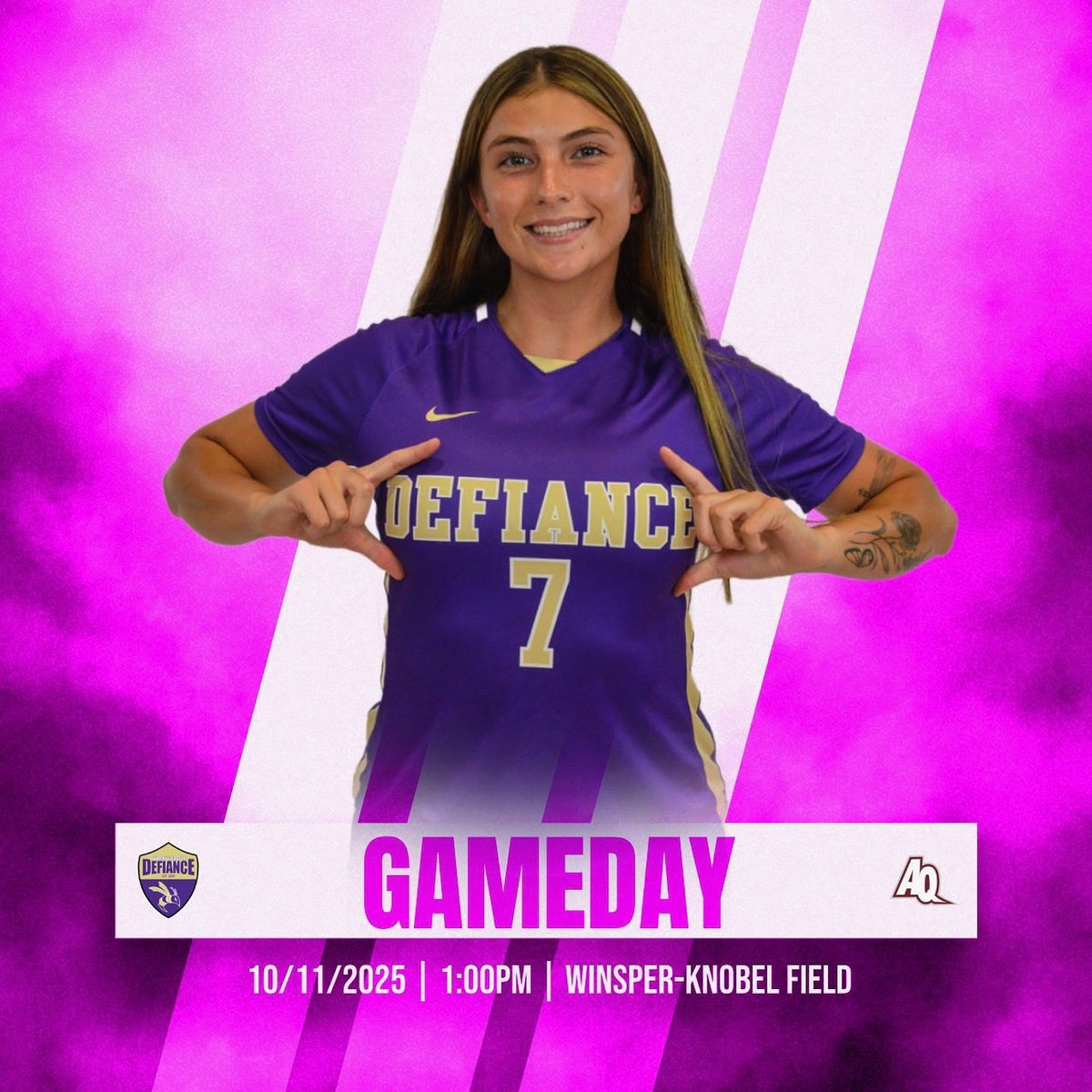 DC_WSOC's tweet image. 🐝 Home Game Alert!
It’s a Pink Out Game, as we take on Aquinas College!

📍 Winsper-Knobel Field
⏰  1PM
📺 Watch live: youtube.com/@defiancecolle…

#StingersUp #JacketFamily #breastcancerawarenessmonth🎀