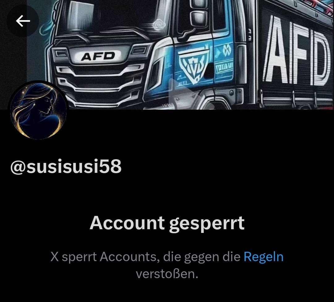 RitterinVomNi's tweet image. 🤕Auweier, @susisusi58 hatte einen Crash 🚑
Voll gegen die Wand gefahren und
regelwidrig wieder einen neuen Acc @Susi5809 erstellt (#Spam)
#HetzlichenDank
#MedehurGmbH & friends