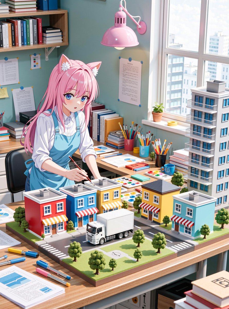 phyblas's tweet image. 街作りにゃ。

#AIart #AIイラスト #QwenImage #猫耳