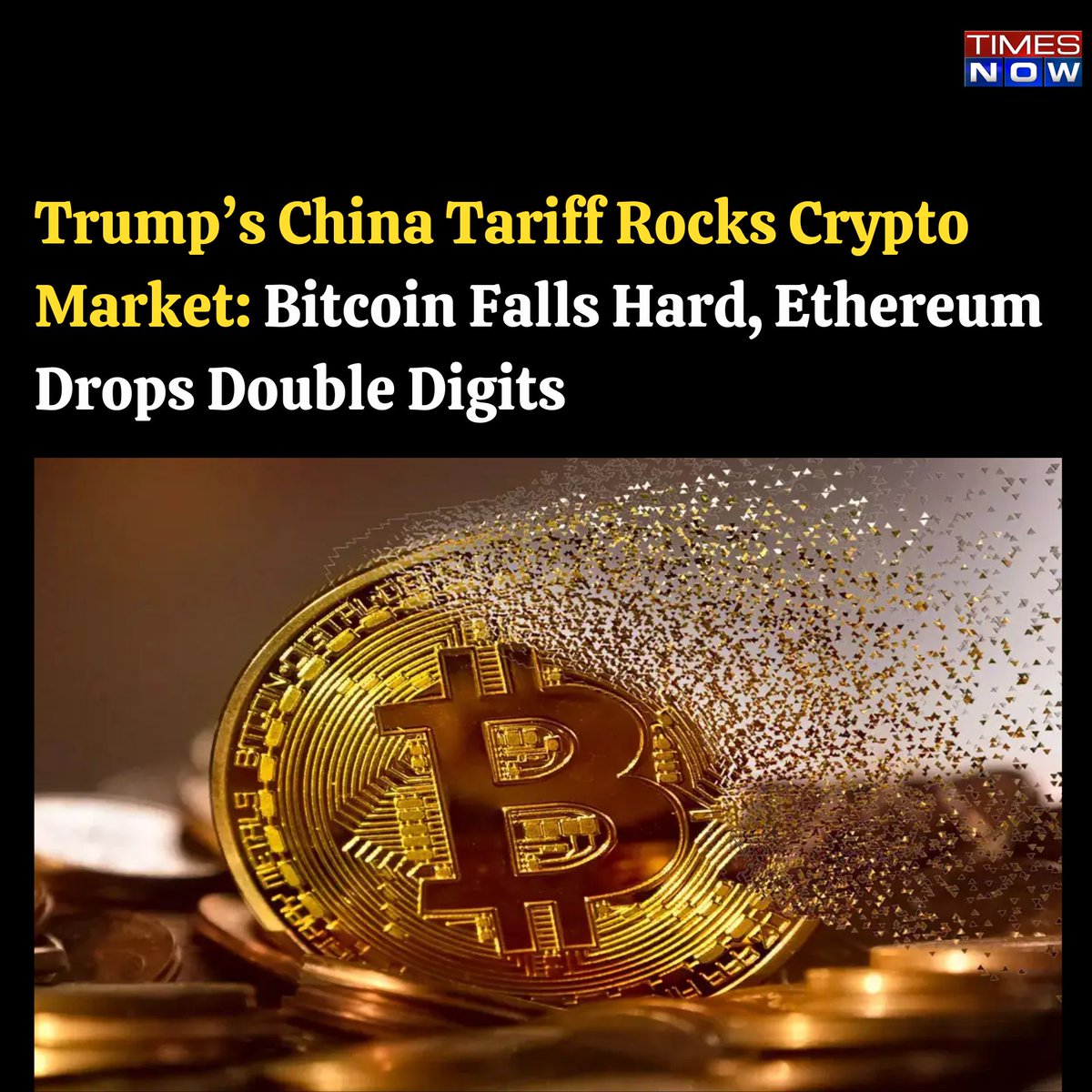TimesNow's tweet image. Trump’s China Tariff Rocks Crypto Market: Bitcoin Falls Hard, Ethereum Drops Double Digits

timesnownews.com/business-econo…

#Tariff #cryptocurrency #Bitcoin #TNCards