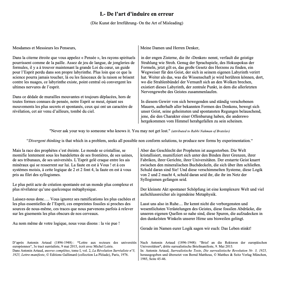 carolinefrmus's tweet photo. Now listening: Fabien Lévy, De l'art d'induire en erreur (On the art of misleading), includes text by #Artaud https://t.co/Iby8RuWOgn https://t.co/1enuT7zVQk