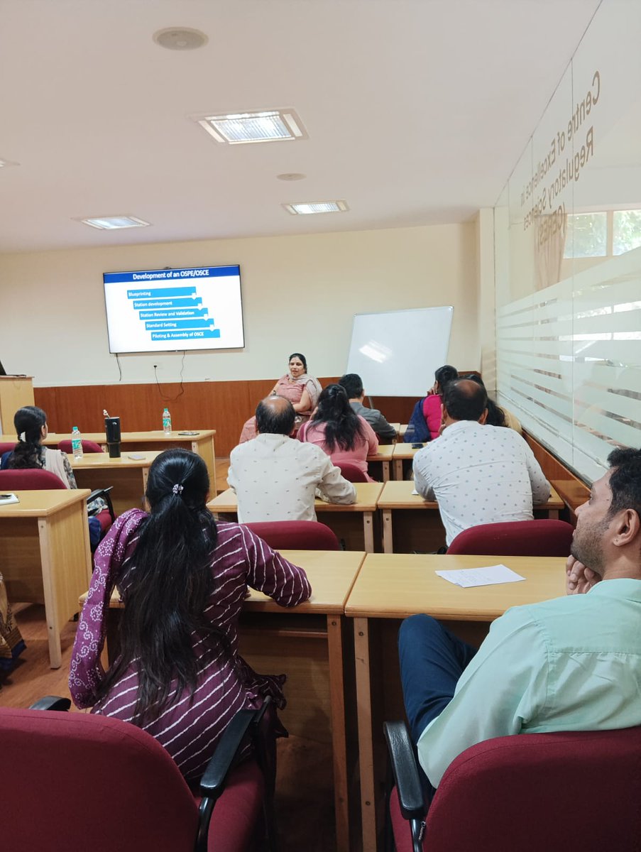 Jsscpmysuru's tweet image. A workshop on OSPE was conducted on 3rd Oct, 2025 organized by IQAC at JSSCPM. It was led by Dr. Pushpalatha K, Dean-IQAC, JSS AHER, Mysuru and Dr. Praveen Kulkarni, Vice Principal, JSS Medical College, Mysuru 
#Workshop #FacultyDevelopment #JSSCPM #JSSAHER #SOCIALSQUADJSSCPM