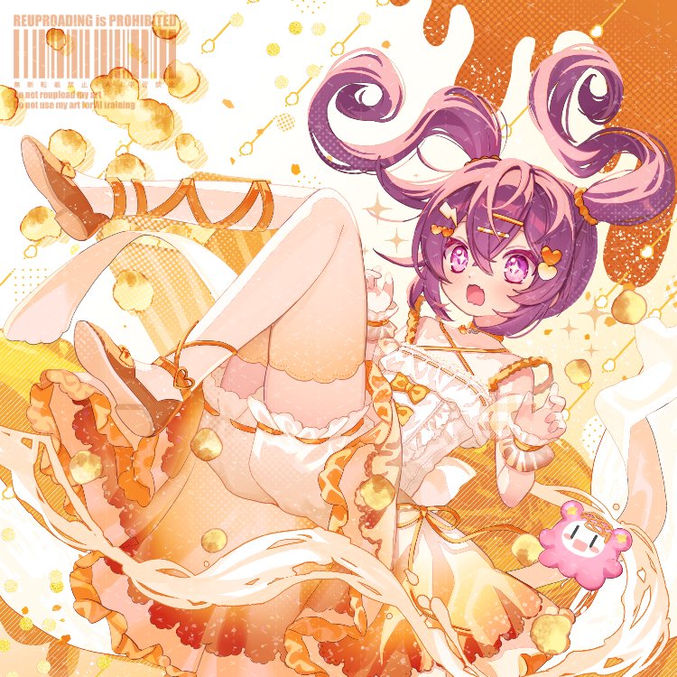 daidabi's tweet image. 🍿💛「ちょこっとだけ」萌え電波ソングアルバム『僕はキャラメルポップコーンになりたい！』のジャケットイラストを担当させていただきました🍿💛