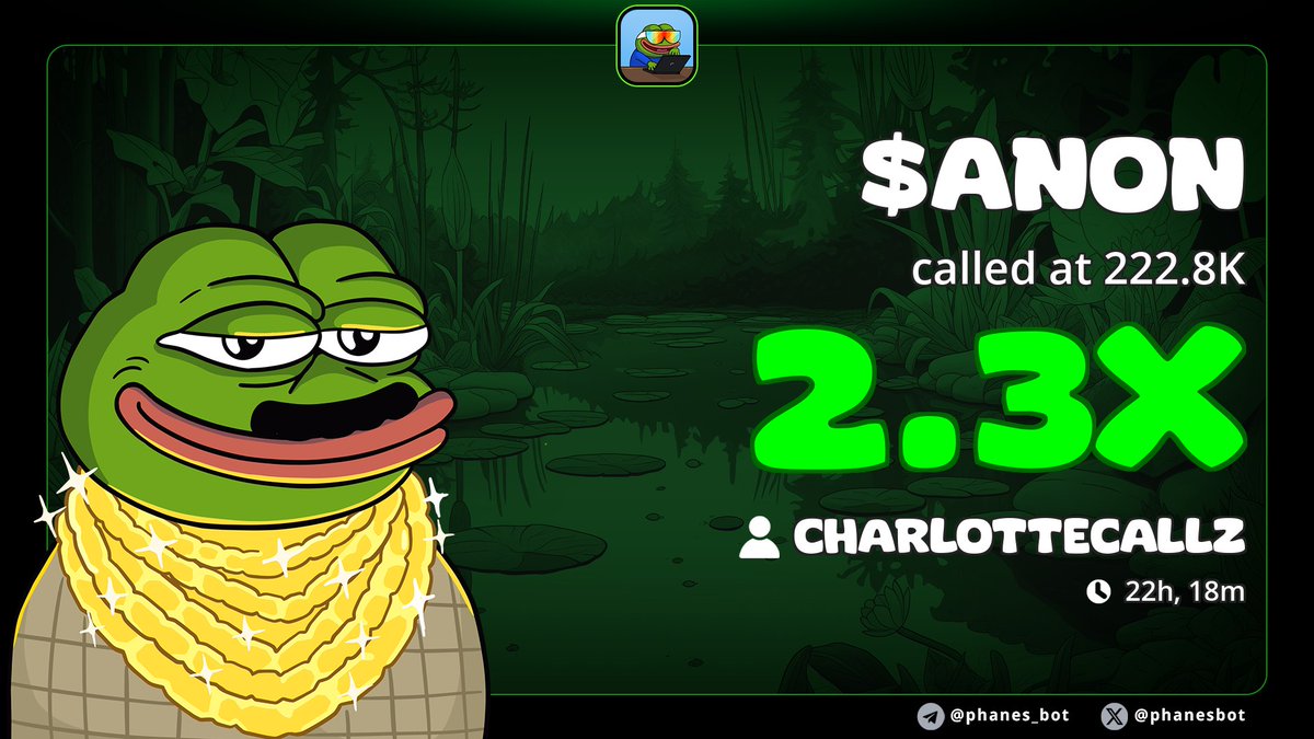 Charlotte_Callz's tweet image. 2.3X Up from my call on $ANON
#Solana #etherum