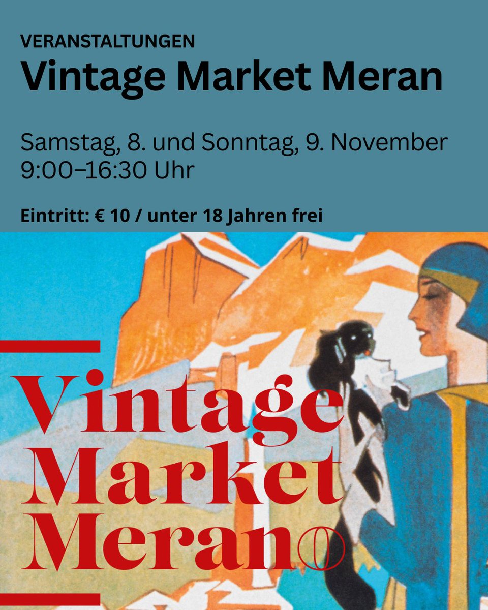 Touriseum's tweet image. Merken Sie sich die November - Termine in Ihrem Kalender vor!
Tutti gli appuntamenti del mese di novembre da segnarti in agenda!
 #touriseum #novembertermine #appuntamentinovembre  #vintage #vintagemarketmeran #vintagemarketmerano #vintagemarketmeran2025 #vintagemarketmerano2025