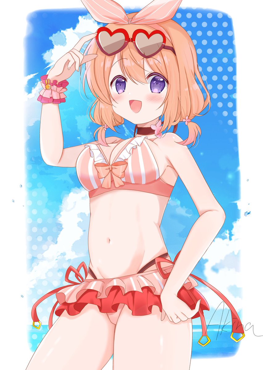#三連休はフォロワーさんが増えるらしい 

寒くなってきたけど水着絵🏖️！！！