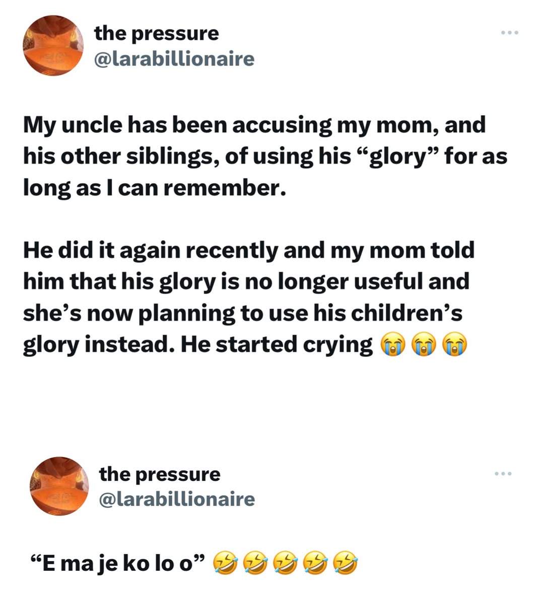 the_gistarena's tweet image. Love the pettiness for mommy&amp;gt;&amp;gt;🤣🤣

Follow @the_gistarena to stay up-to-date 

#laughs #nigeriantwitter #twitterthreads #familydrama #the_gistarena