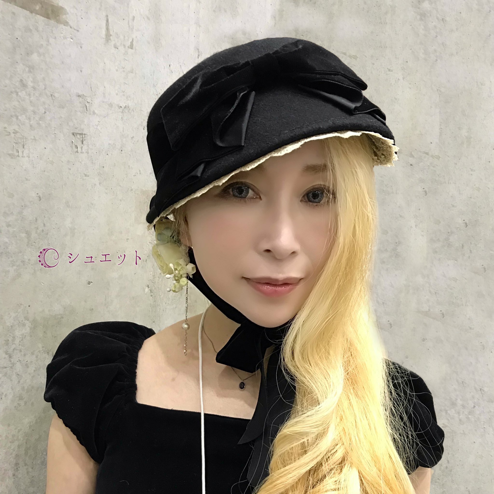 シュエットハンドメイド サントアンノワール祈りのボンネット ボンネット 帽子 シュエットハンドメイド サントアンノワール祈りのボンネット