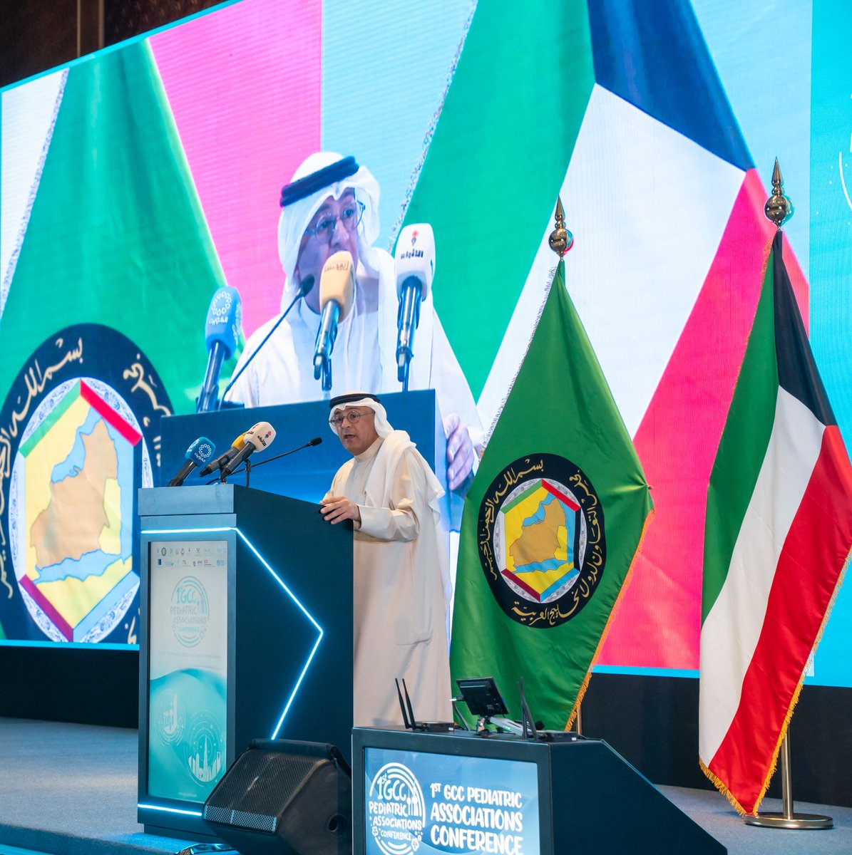 kuna_en's tweet image. Addressing first Gulf Pediatric Conference in #Kuwait, Health Minister Dr. Ahmad Al-Awadhi: The three-day conference culminates in a long path of constructive collaboration among GCC brothers and embodies joint vision to upgrade healthcare services to children…