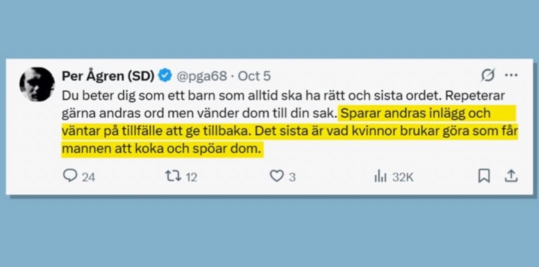 Så mitt beteende ger män rätt att spöa mig?
Det är mitt ansvar om en man tillgriper fysiskt våld? Inte hans?