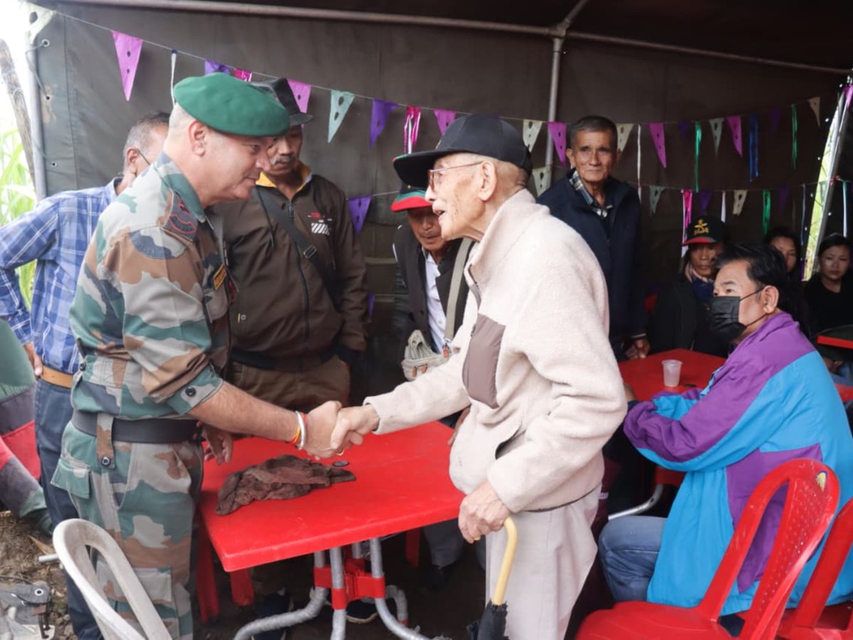 Spearcorps's tweet image. Veterans & families interaction was organised by #AssamRifles under #SpearCorps at #Ukhrul’s ARESA Centre in #Manipur on 09 Oct 2025. Welfare updates, on-the-spot grievance redressal, free medical aid & Sampark Setu onboarding made it a meaningful day for over 140 attendees.…
