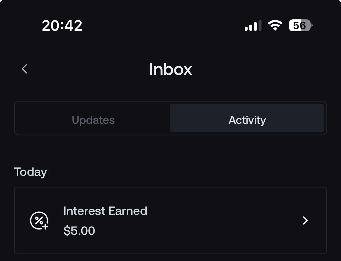 BcgMeeet's tweet image. 仮想通貨市場の下落に伴い利子は10%くらい減りましたが、$5 キープ!笑
しかもNEXO からなんか当選したしびっくりする1日でした!
ちなみにデリバのロングはロスカされてたので朝起きてからテンション低めでした!!笑
#NEXO #BTC