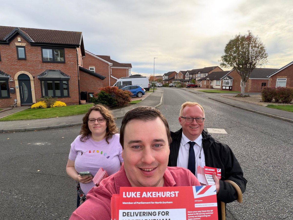 Canvassing for North Durham Labour this morning in Chester-le-Street #labourdoorstep