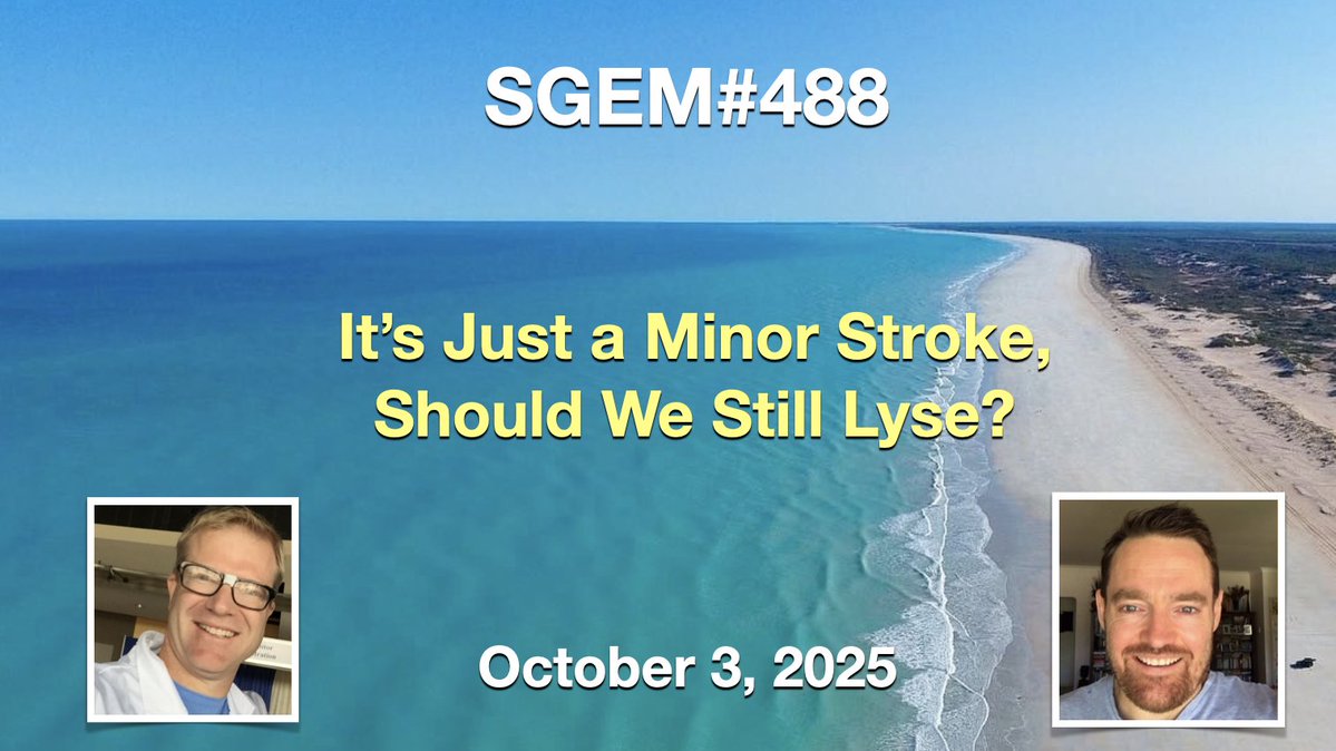 TheSGEM's tweet image. SGEM#488 recorded live in Broome, Australia at the Spring Seminar on Emergency Medicine with guest skeptic @broomedocs 
thesgem.com/2025/10/sgem48…