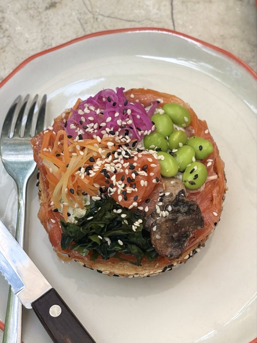 breakfast bagels doing both sweet and savory