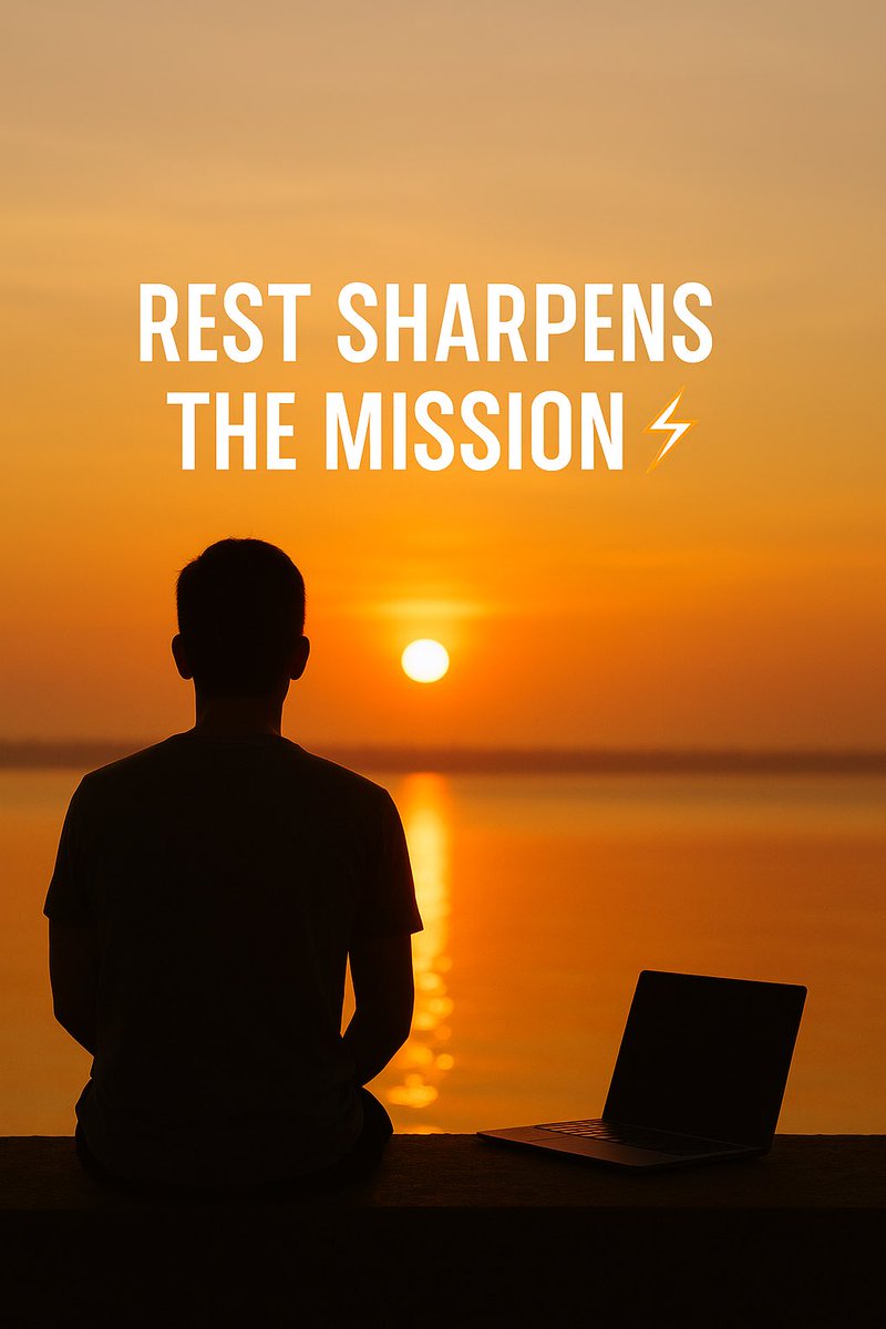 TomMorganelli's tweet image. Weekends aren’t for escape.
They’re for alignment.
Rest doesn’t pull you away from the mission,
it sharpens you for it. ⚡
#WeekendWisdom #EntrepreneurMindset #Discipline
