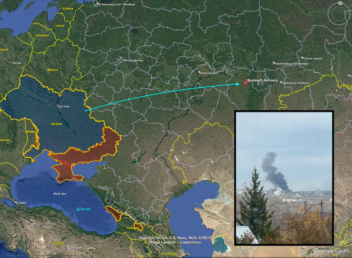 Ukrainian long-range drones struck once again the Bashneft refinery near Ufa in Bashkortostan, currently Russia. The refinery, which is around 1,400 km (900 miles) from the Ukrainian border has been hit multiple times.