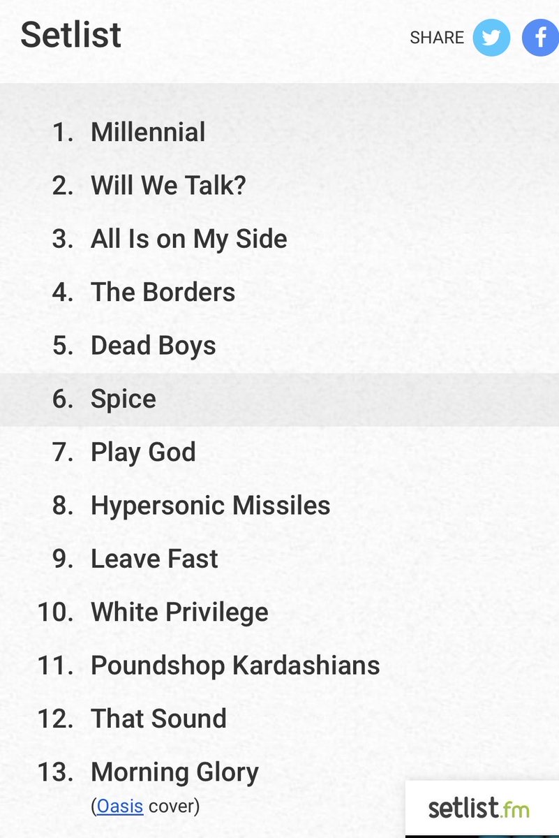The fact this was my FIRST Sam Fender setlist 😭😭😭😭

TAKE ME BACK!!!!!