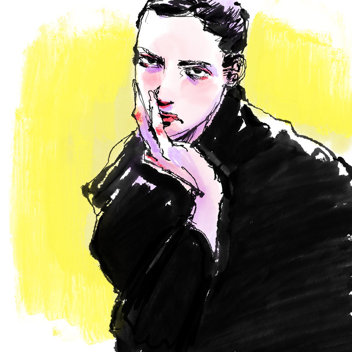 poya_ko's tweet image. 墨
#イラスト #絵描きさんと繋がりたい #procreate