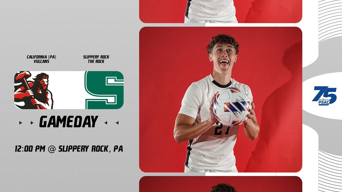 MSOC: The Vulcans travel to face Slippery Rock in PSAC West action on Saturday afternoon!

🗓️ Oct. 11 (Sat)
⌚️ 1PM
🆚 Slippery Rock
📍 Slippery Rock, PA
📈 tinyurl.com/473jr553
📺 tinyurl.com/3urvrvan