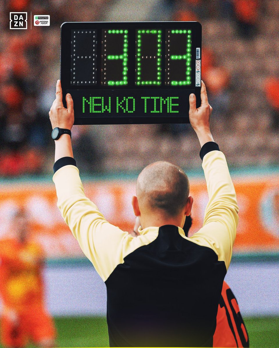 🚨 𝗔𝗟𝗟 National League games will kick off at 3:03pm on Saturday 15th November!

ℹ️ This is part of the ‘3UP Day of Action’, supporting the National League’s campaign for three clubs to be promoted to the EFL.