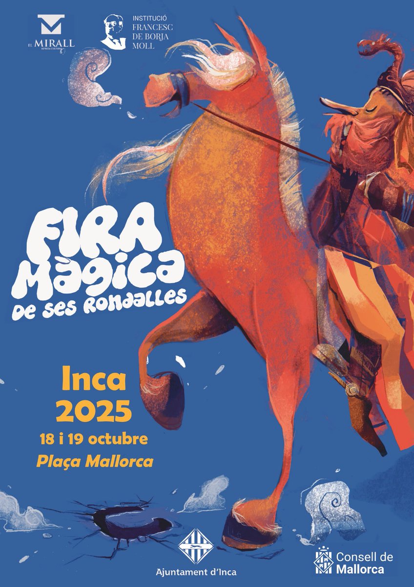 🎭 Dins el marc de la Primera Fira d’Inca, arriba la Fira Màgica de ses Rondalles! ✨
Tradició, imaginació i llegendes prenen vida a la plaça de Mallorca els dies 18 i 19 d’octubre.
Viu la màgia de les #FiresInca2025! 🐴📖
<a href="/incaciutat/">Ajuntament d’Inca</a> <a href="/dijousbo/">Fires Inca 2025</a> ❤️
#FiresInca2025 #Rondalles #Inca