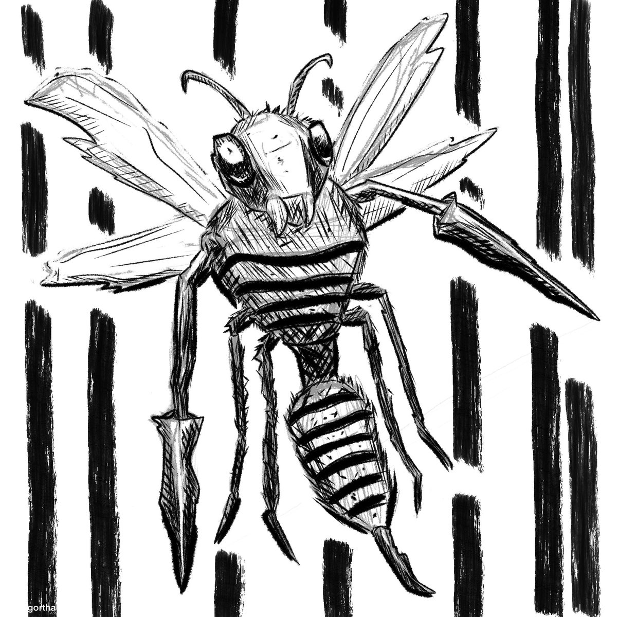 Day 11 Prompt for #Inktober - Sting

Been wanting to do a Beedrill  in my style  🐝

#Pokemon #Inktober2025 #inktoberday11