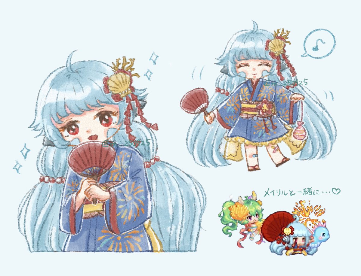 m_250925's tweet image. 花火大会　AA72🎆
可愛くてお気に入りです
#ガデテル #画デテル
 #ガーディアンテイルズ #guardiantales