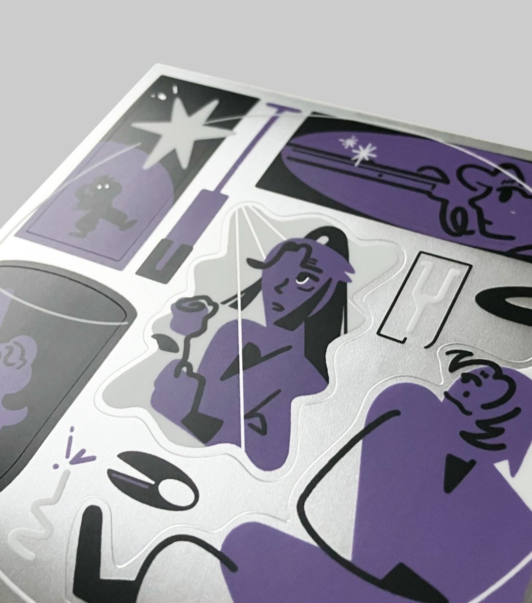 【10/19 忍FES SP2025 頒布物②サンプル】
4年生マルチシール『Stars』
128x128mm／会場頒布価格300円