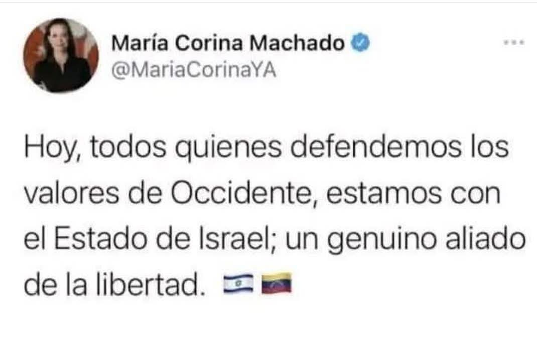 A María Corina Machado le han dado el PREMIO NOBEL DE LA GUERRA para el que ha hecho muchos méritos. 
El PREMIO NOBEL DE LA PAZ  se ha perdido en este mundo de distopia.
Tenemos que  buscar la LA PAZ para tener un futuro como especie.