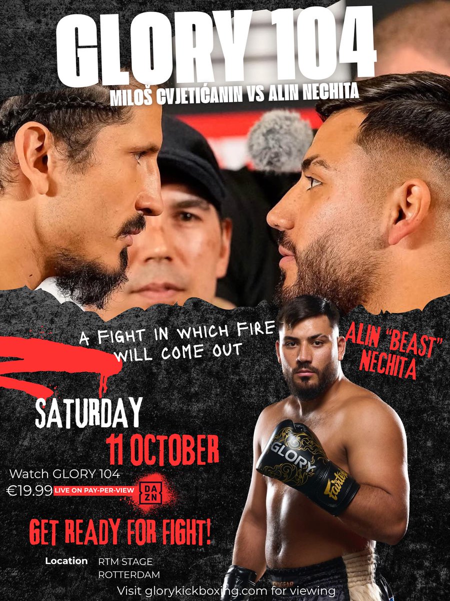 kickboxing_ro's tweet image. IT’S FIGHT DAY 🥊 #PROARENA #VOYO  

Who will earn a spot in the Last Heavyweight Standing Finals? Find out TODAY at #GLORY104, streaming at 2 PM ET/8 PM CET LIVE on @DAZN_Sport PPV. 💙💛❤️