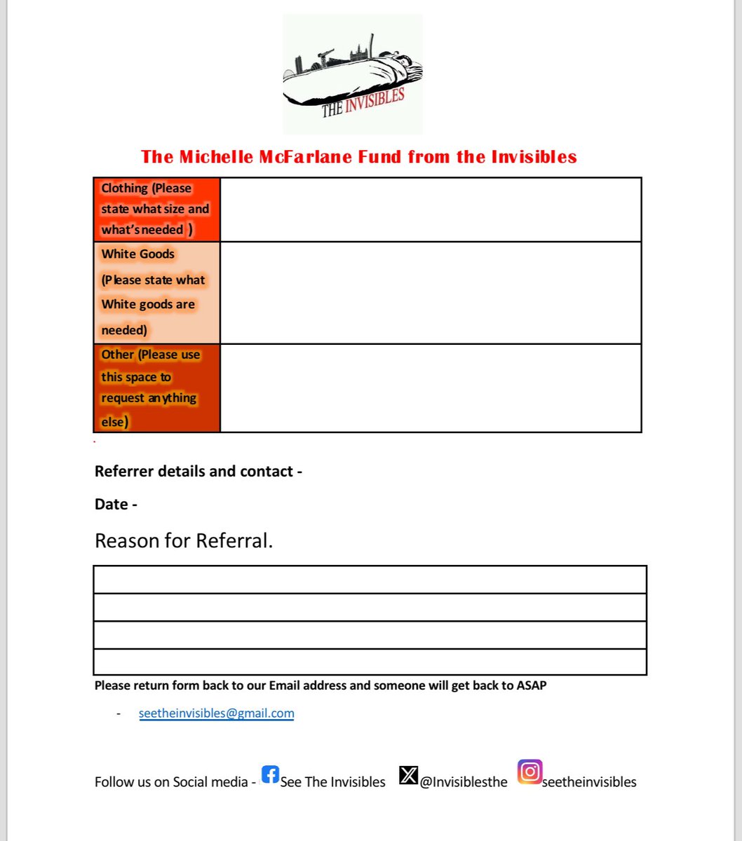 Today we remember our volunteer Michelle McFarlane ,still sadly missed .
Thoughts with Mark ,Michael and all the family and friends .
In memory of Michelle we created a fund to help people struggling in our City and beyond ,the fund has helped many family's and individual's.
