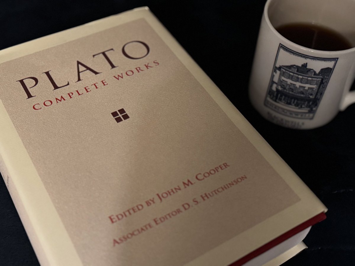 booksoftitans's tweet image. Saturday morning reading: continuing on with the complete works of Plato. I’m currently on page 209 of 1,745 and am reading my 6th dialogue, one titled Theaetetus concerning the nature of knowledge. I’m enjoying this so much. Maybe too much. 😉