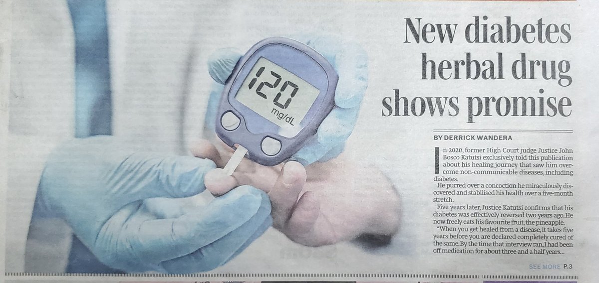 ISNT THIS GOOD NEWS? Nature’s healing power is real 🌿. A new herbal breakthrough shows promise in reversing diabetes 💚✨

Full story in saturday monitor pg3