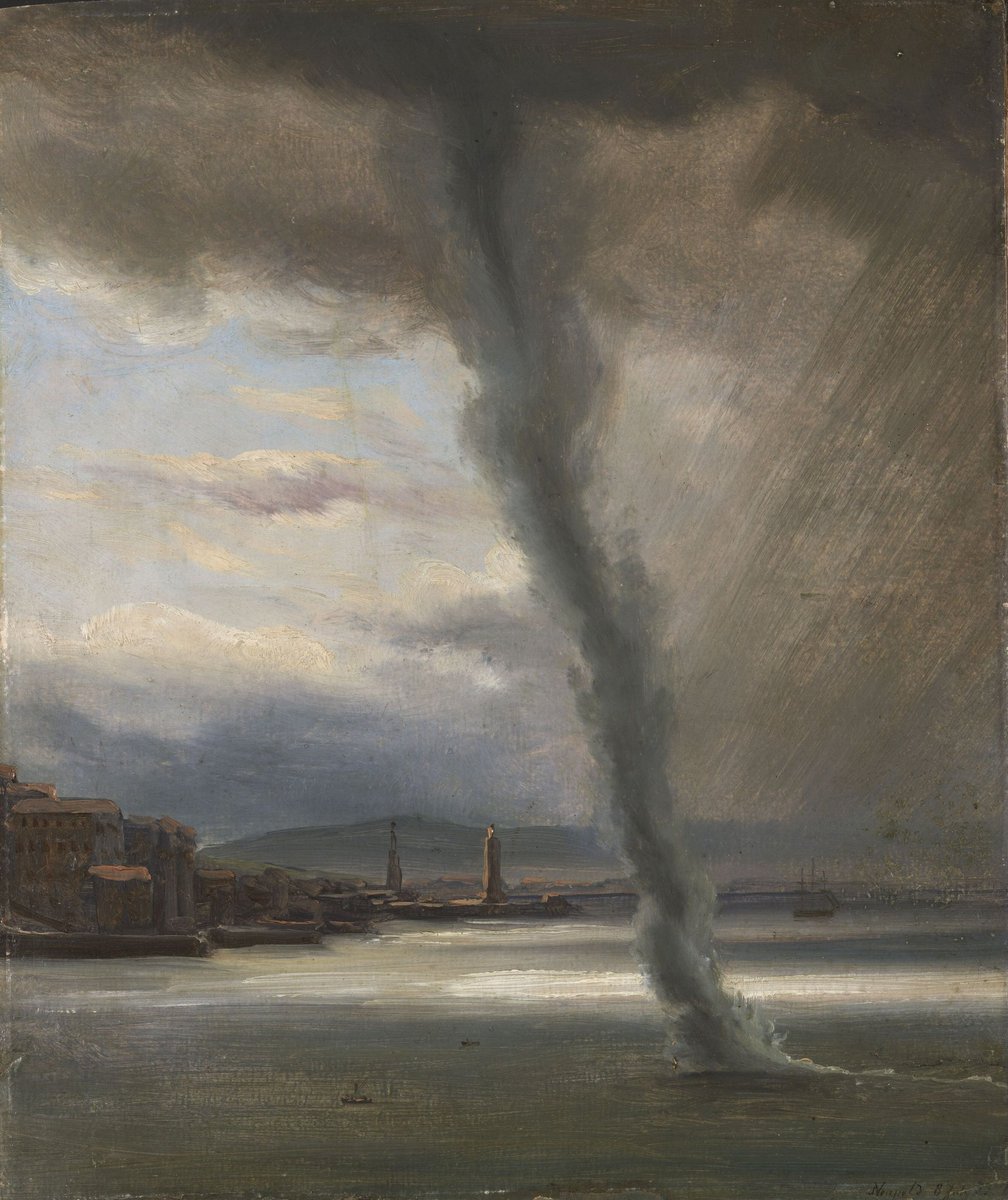 AiRicK63's tweet image. 🌪️ Trombe sur le Golfe de Naples

Cette peinture magnifique est peut être la première représentation artistique d'un phénomène tornadique.

Utilisation et téléchargement libre de droit dans le post cité si cela peut intéresser. 🖼️

Thomas Fearnley
Date de création - 1833