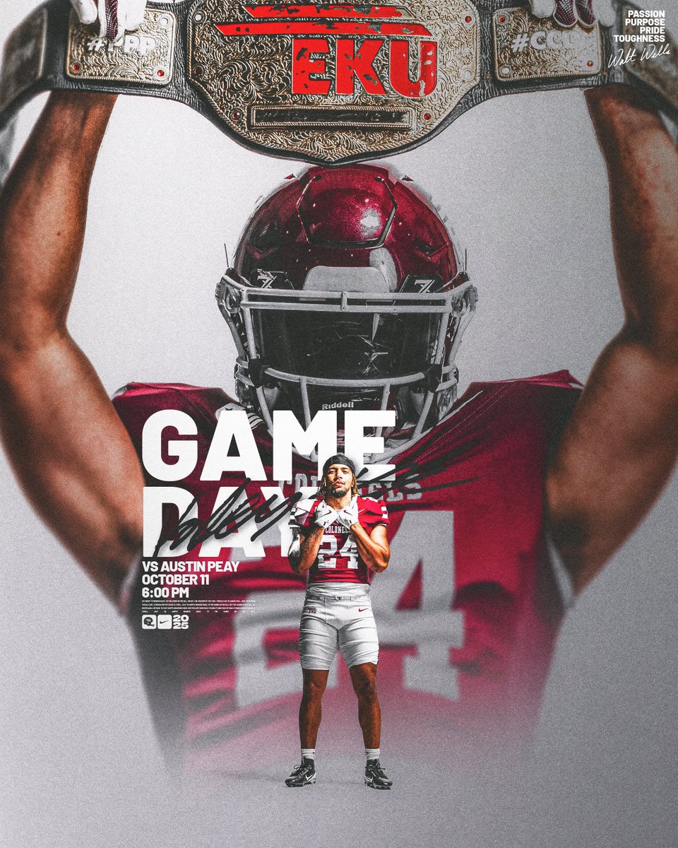 EKUFootball's tweet image. 𝙂𝙖𝙢𝙚 𝘿𝙖𝙮: 𝙍𝙚𝙖𝙙𝙮 𝙛𝙤𝙧 𝙩𝙝𝙚 𝙧𝙖𝙣𝙠𝙚𝙙 𝙂𝙤𝙫𝙨

🆚 No. 15 Austin Peay
⌚️ 6 PM
📍 Richmond, KY / Roy Kidd Stadium
📺 ESPN+
🔗 linktr.ee/eku_fb

#E2W | #MatterOfPride